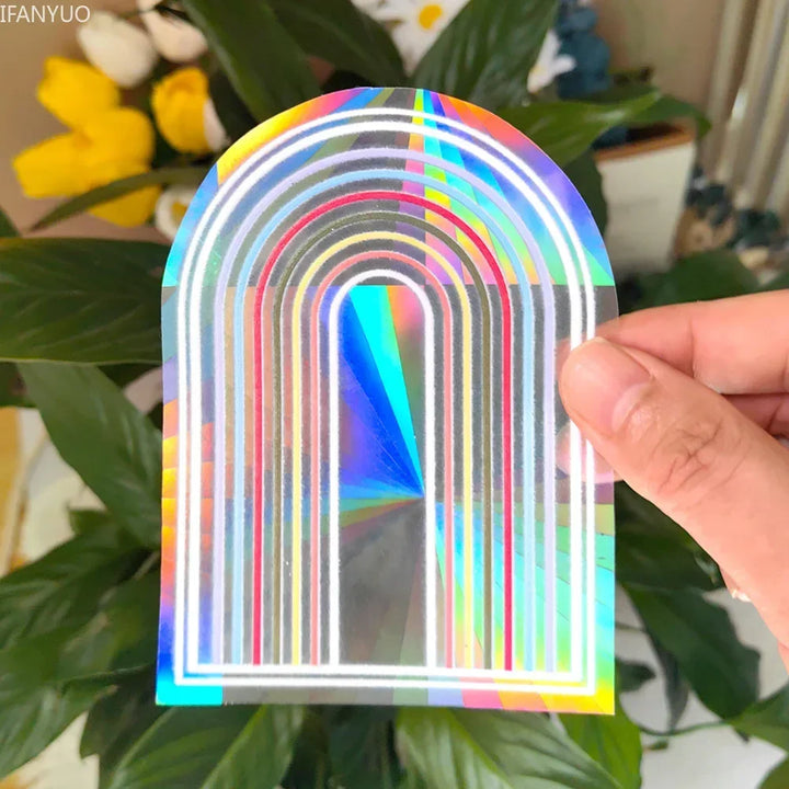 BowLift | SunGlow Window Sticker | 3D Rainbow Effect | Self-Adhesive & Reusable