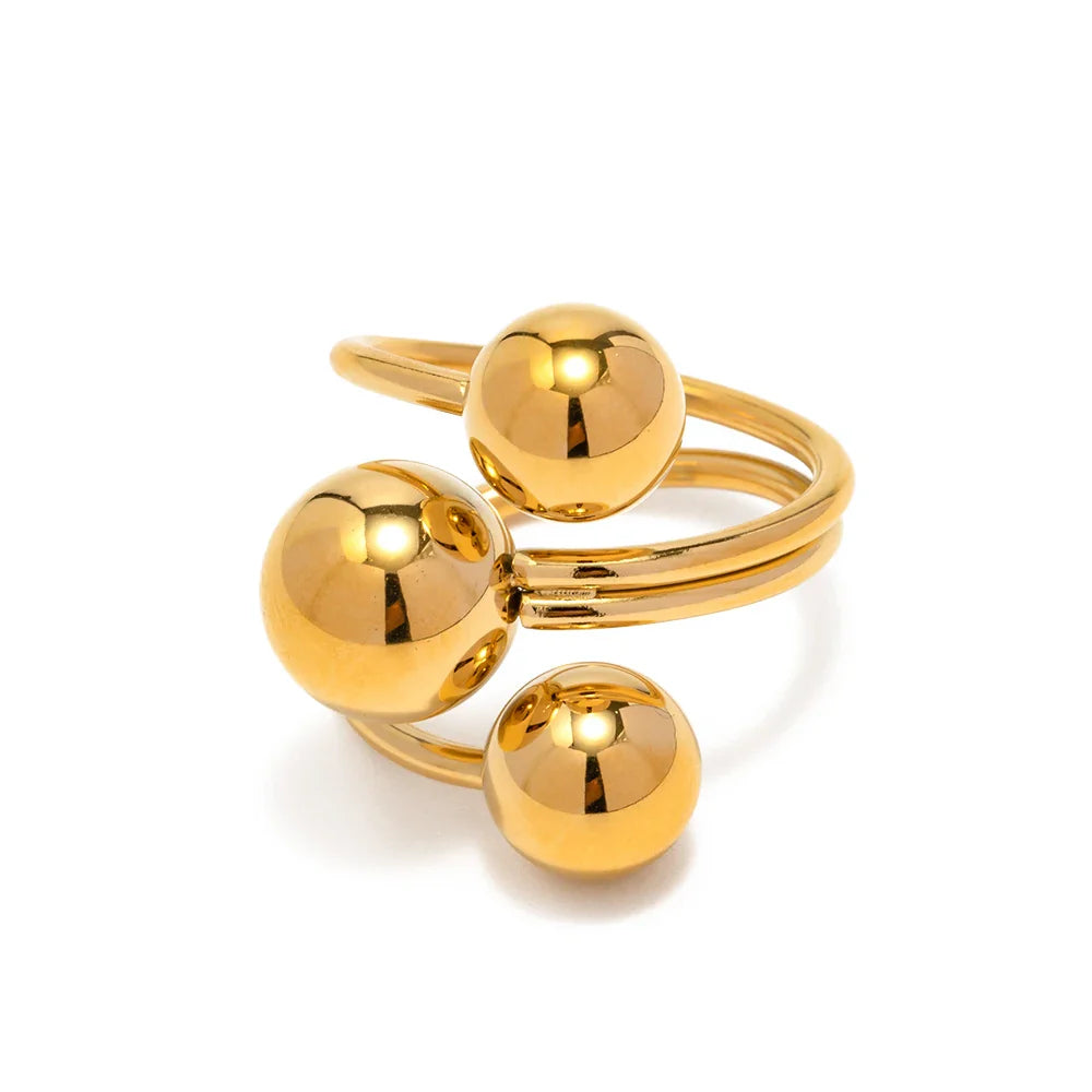 BowLift | 18k Bold Three Ball Open Ring