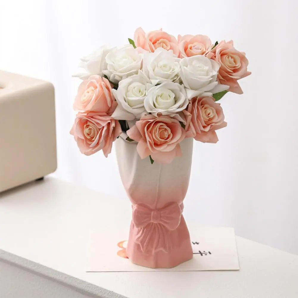 BowLift | Ribbon Bow Ceramic Tabletop Flower Vase