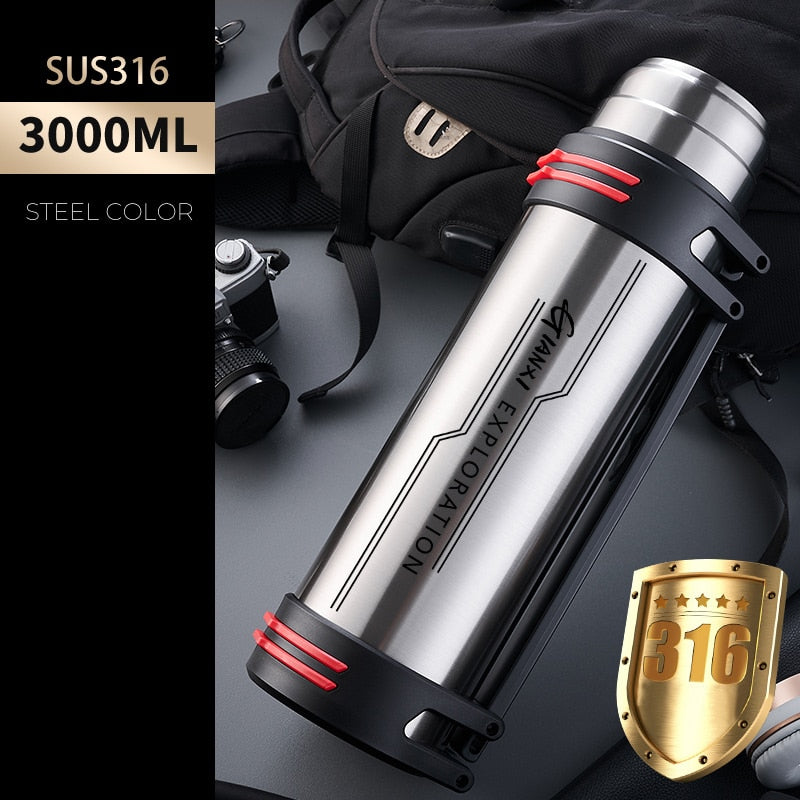 BowLift | Giant Drink Stainless Steel Thermos Bottle