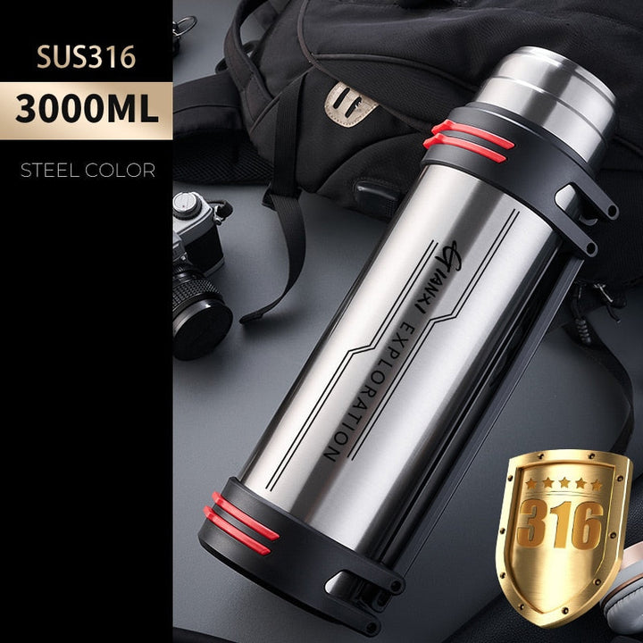 BowLift | Giant Drink Stainless Steel Thermos Bottle