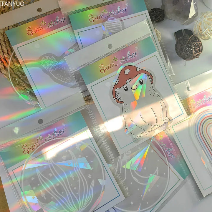 BowLift | SunGlow Window Sticker | 3D Rainbow Effect | Self-Adhesive & Reusable
