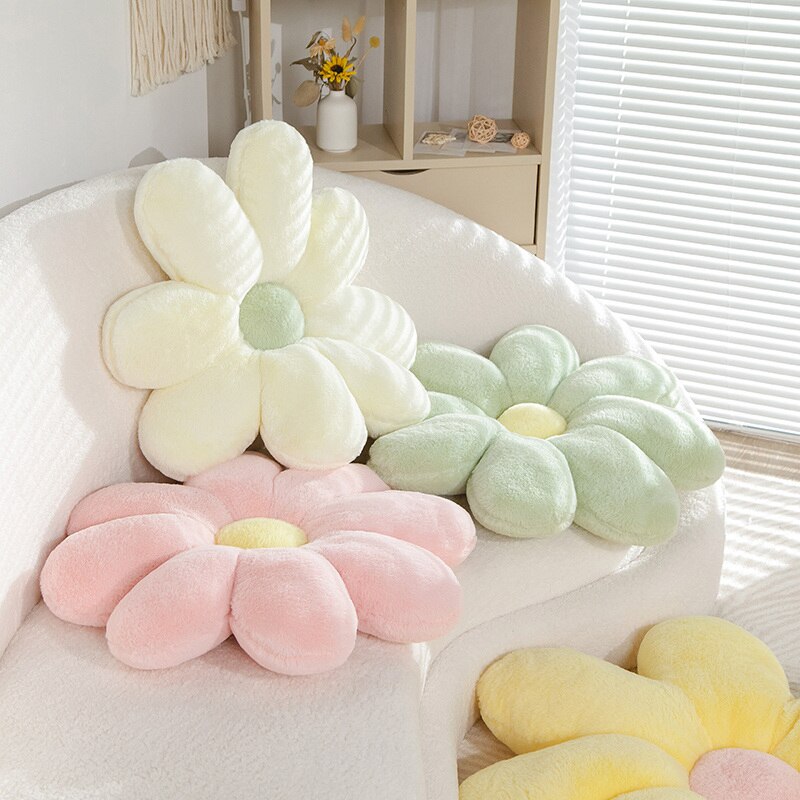 Fluffy Daisy Cushion - Pastel | Bowlift