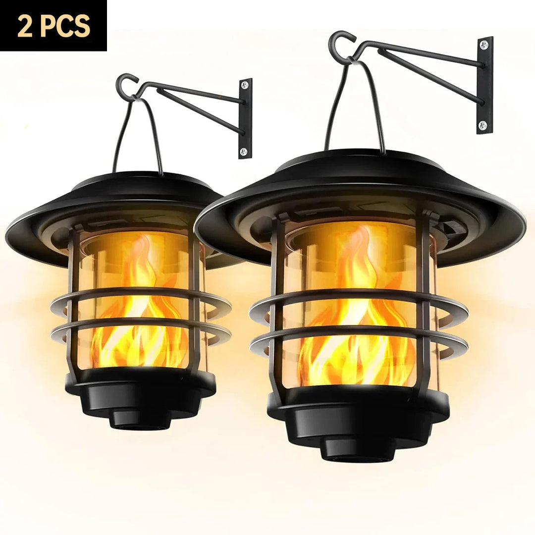 BowLift | Solar Wireless Waterproof Flickering Sun Flame Lantern Light | - WallLant