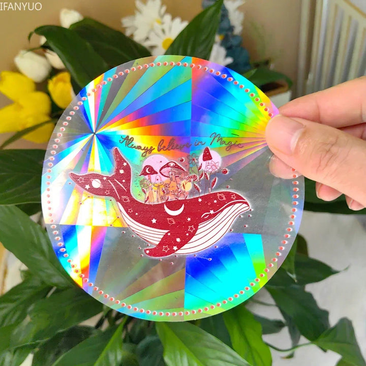 BowLift | SunGlow Window Sticker | 3D Rainbow Effect | Self-Adhesive & Reusable