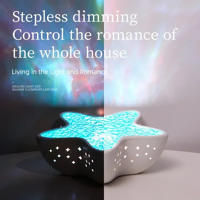 BowLift | MARILUX Star Sea Projector Lamp | 7 Colors | Ocean Waves & Aurora Effect | Starfish Design