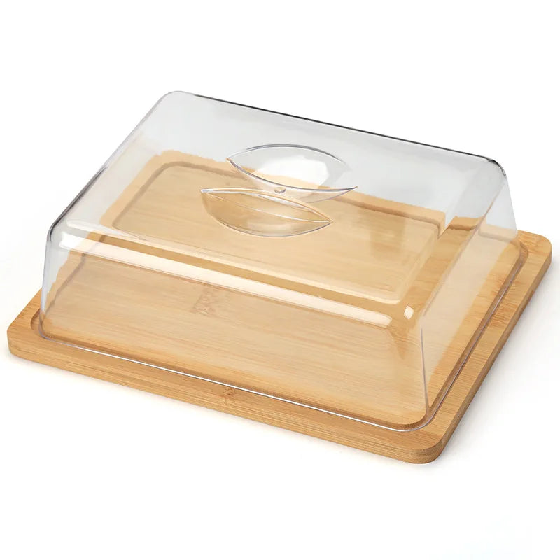 BowLift | Rectangular cheese and butter dish with bamboo board