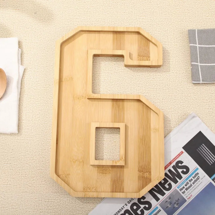 BowLift | Wooden Numbers Serving Tray
