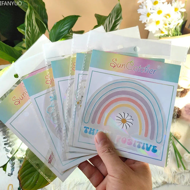 BowLift | SunGlow Window Sticker | 3D Rainbow Effect | Self-Adhesive & Reusable