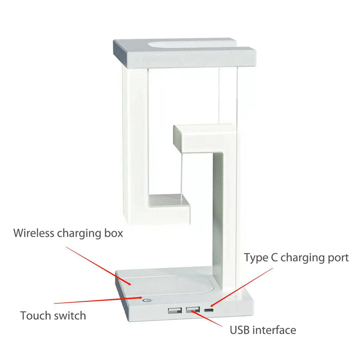 BowLift | Anti Gravity Orbit Wireless Charging Night Lamp