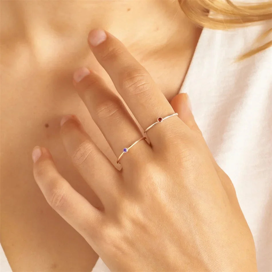 BowLift | Dainty Birthstone Ring