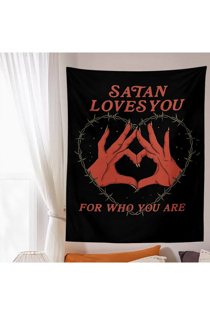 loves you angular wall tapestry | Bowlift