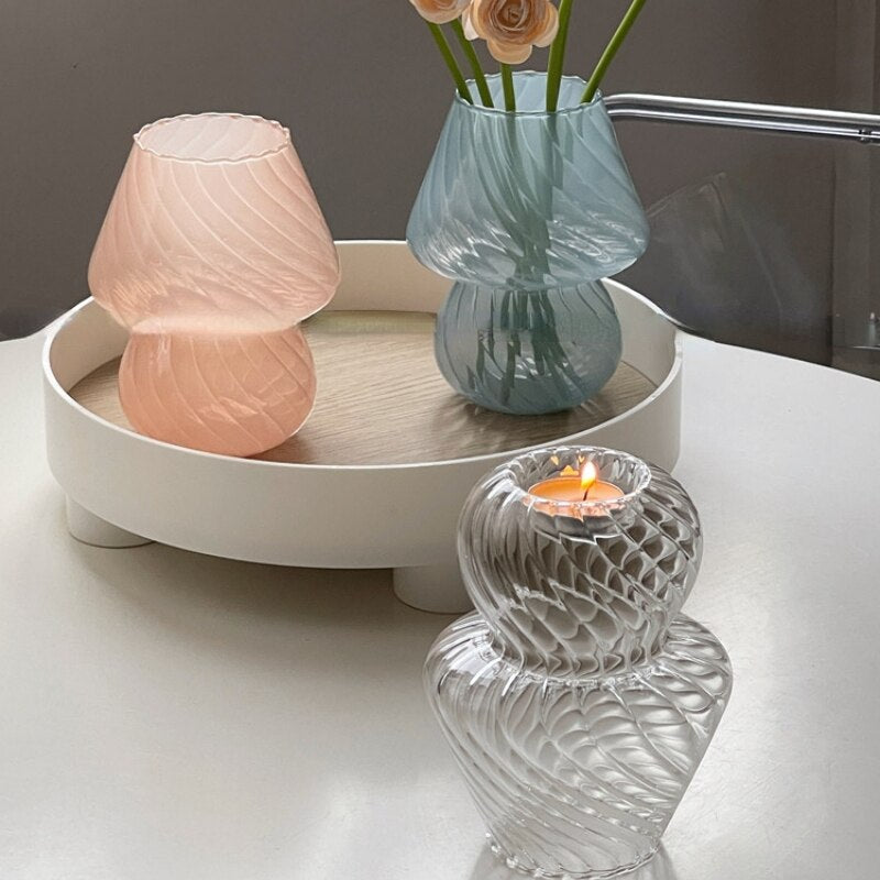 Nordic Stripy Glass Vase | Bowlift