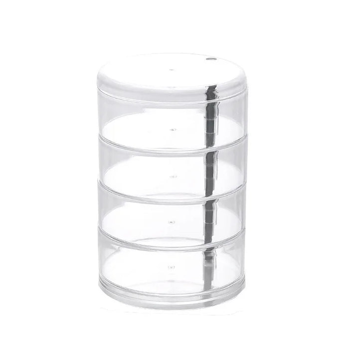 BowLift | Rotaviva Jewelry Box | 360° Rotatable & Dustproof | 5 Layer Organizer | Transparent & Compact