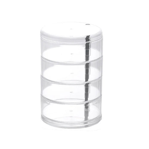 BowLift | Rotaviva Jewelry Box | 360° Rotatable & Dustproof | 5 Layer Organizer | Transparent & Compact