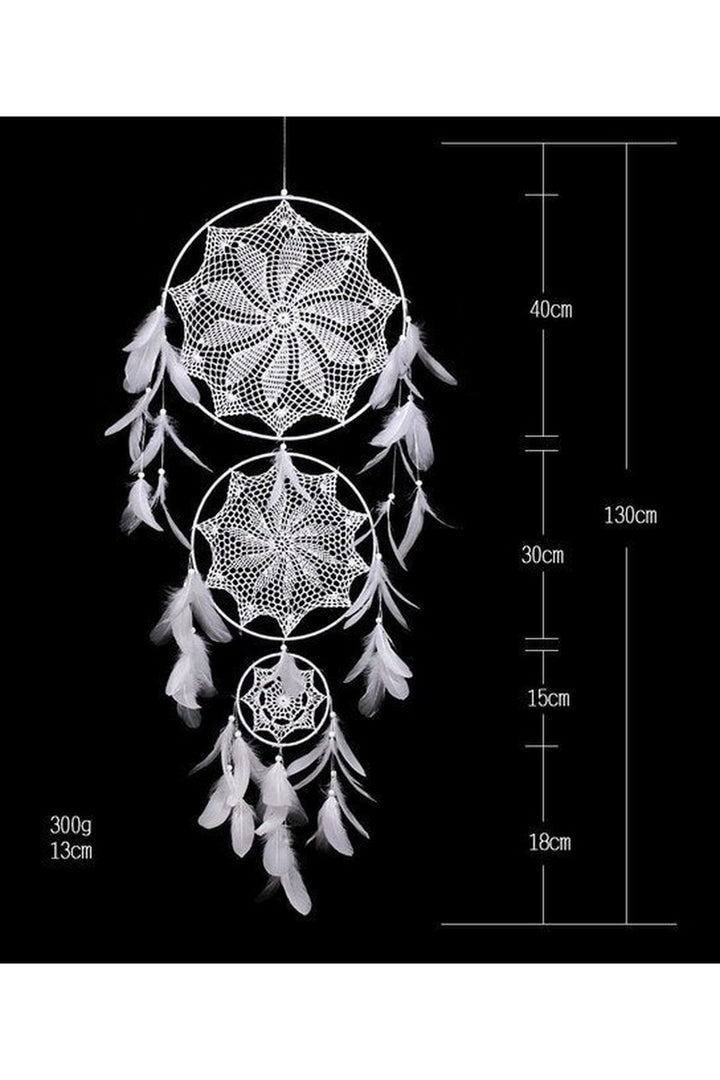 Large Decorative Dreamcatcher with Organic Material Design