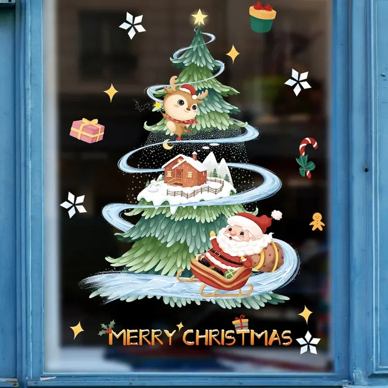 BowLift | MerryScenes | Festive Glass Stickers