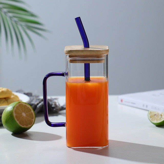 BowLift | Stylish Square Large Capacity Mug with Straw