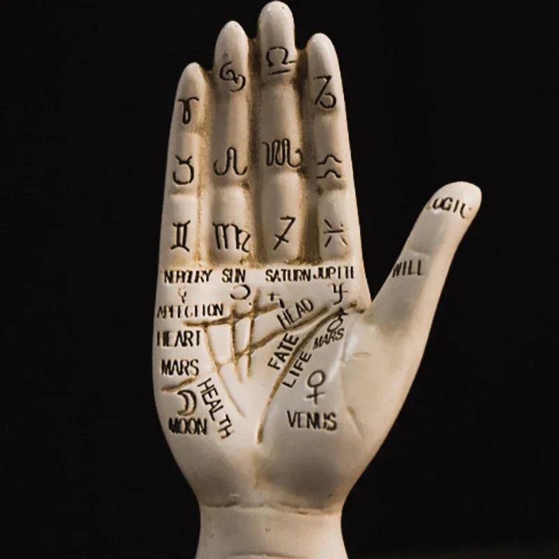 BowLift | Zodiac Symbols Mystic Palmistry Hand Sculpture