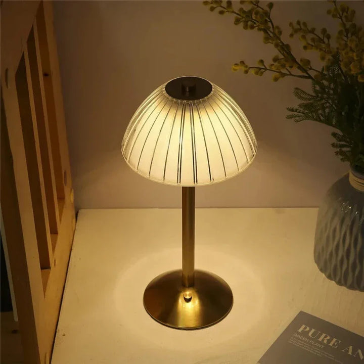 BowLift | GlassGleam | Cordless three-color LED table lamp with dimming function