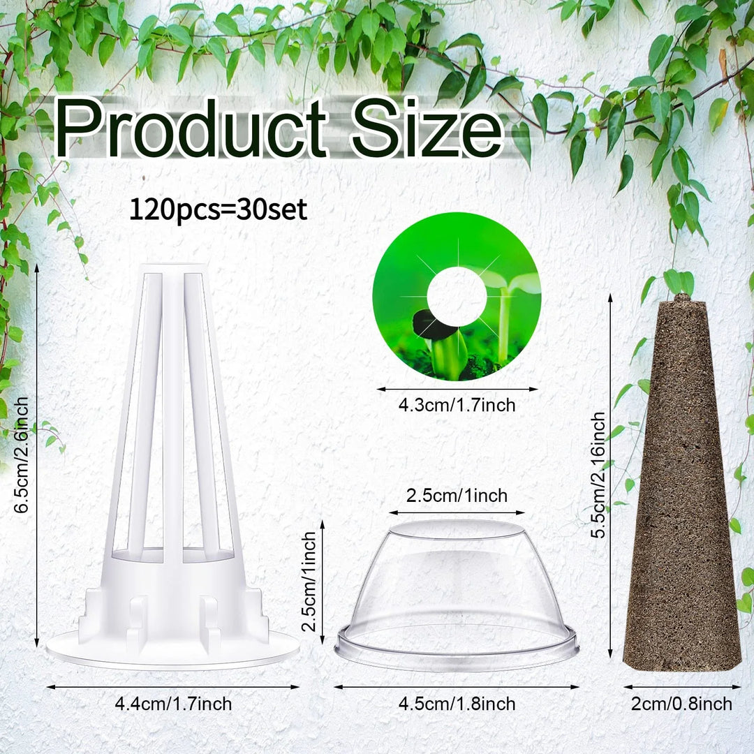 BowLift | HydroLeaf Hydroponics Starter Set 120 pieces | With baskets, sponges & covers | For indoor gardening & cultivation