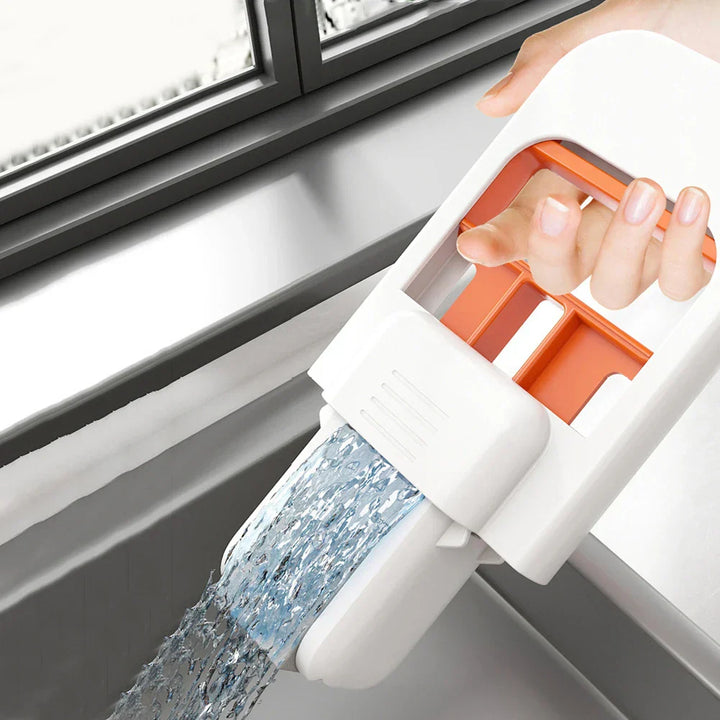 Scratch-Safe Compact Dual Texture Sponge Mop with a Replaceable Sponge Head