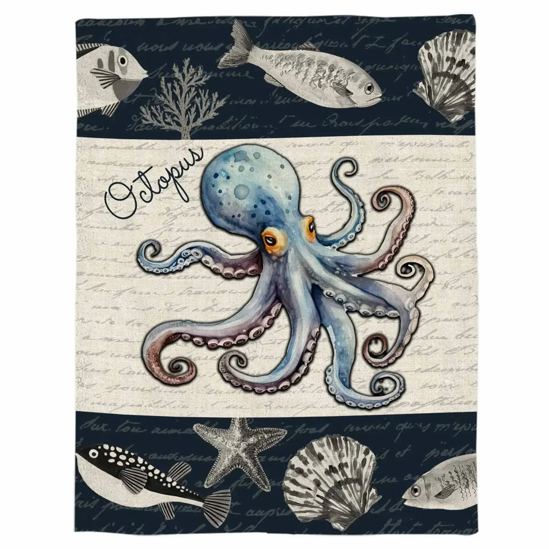 BowLift | Octopus Shell Starfish Throw Blanket