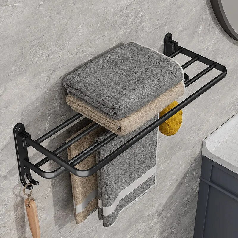BowLift | Elegant Life Space-Saving Foldable Aluminum Towel Rack