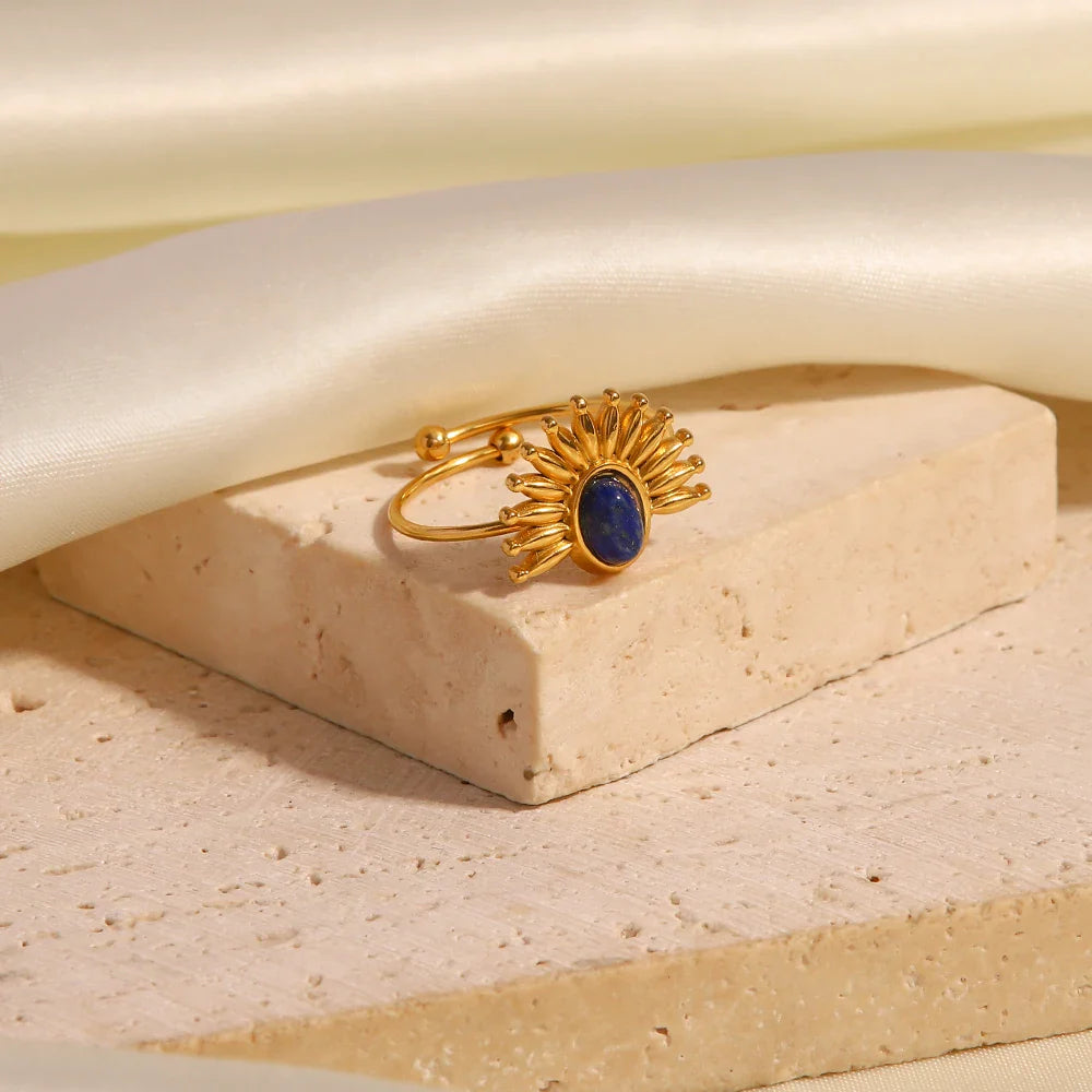 BowLift | Dainty Lapis Sun Shine Ring