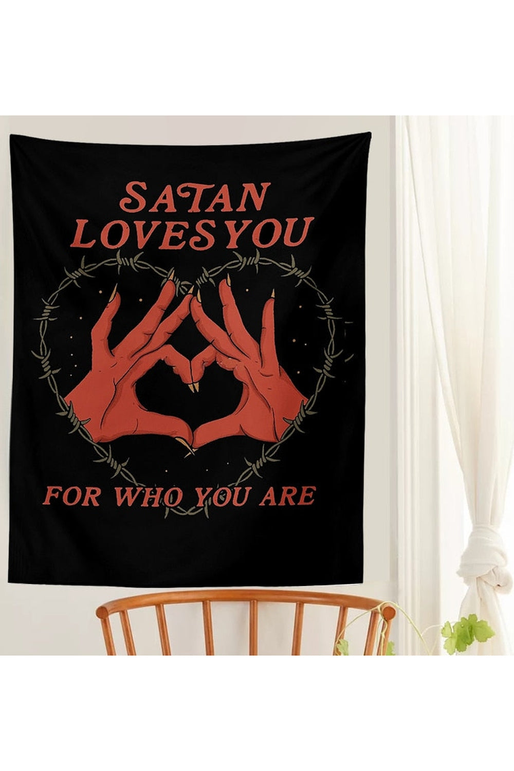 loves you angular wall tapestry | Bowlift