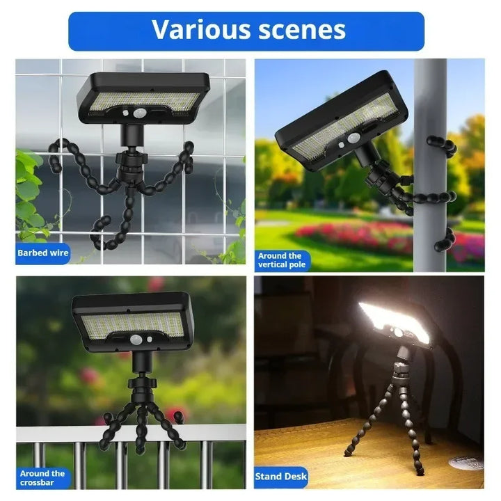 BowLift | Flexible Tripod Solar Powered Motion Sensor Outdoor Light