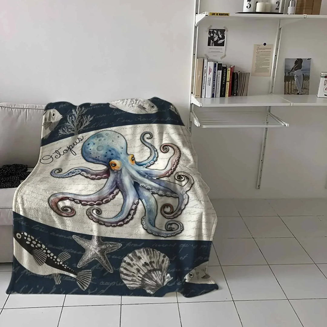 BowLift | Octopus Shell Starfish Throw Blanket
