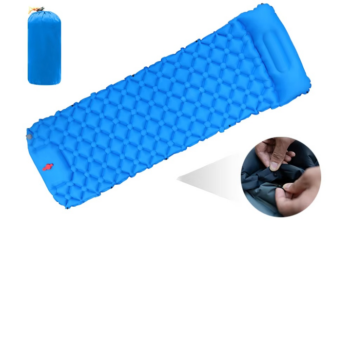 BowLift | Inflatable Camping Sleeping Pad with Built-In Pillow for Hiking