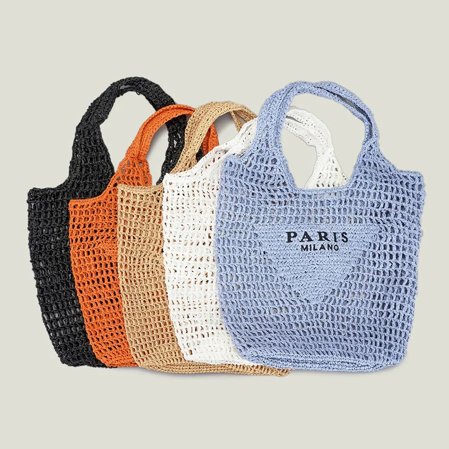 BowLift | Net straw crochet beach bag