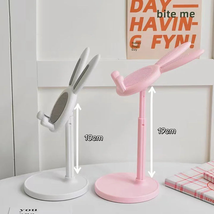 BowLift | BunnyDock Phone Holder | Height Adjustable & Tiltable | Soft-Touch Design | For Phone & Tablet
