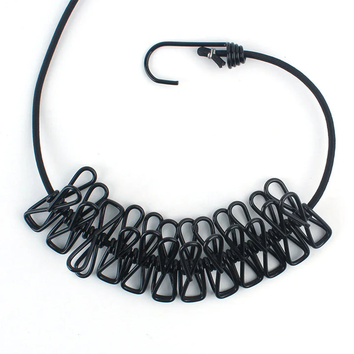 BowLift | Windproof Non-Slip Elastic Multi-Clip Travel Clothesline