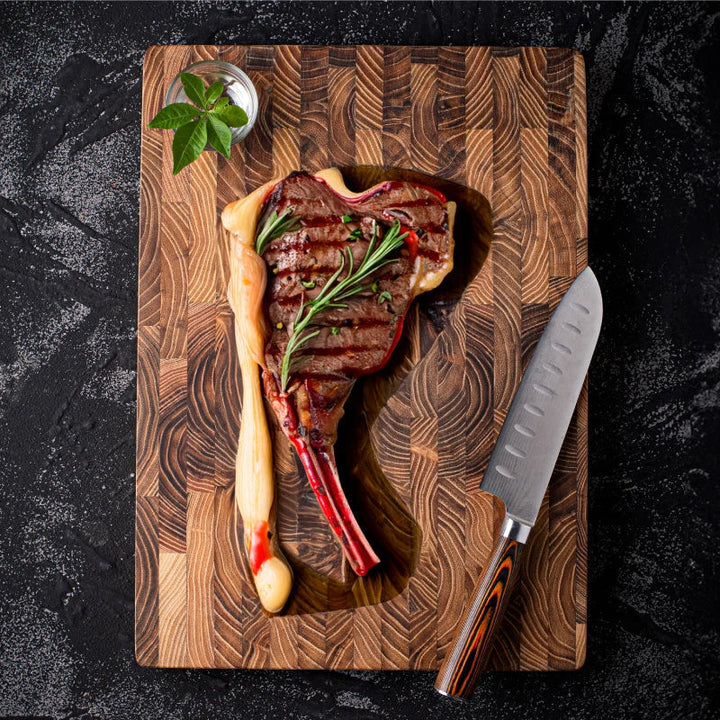BowLift | Cutting board made of wood – High-quality cutting board made of end grain wood for professional and amateur cooks