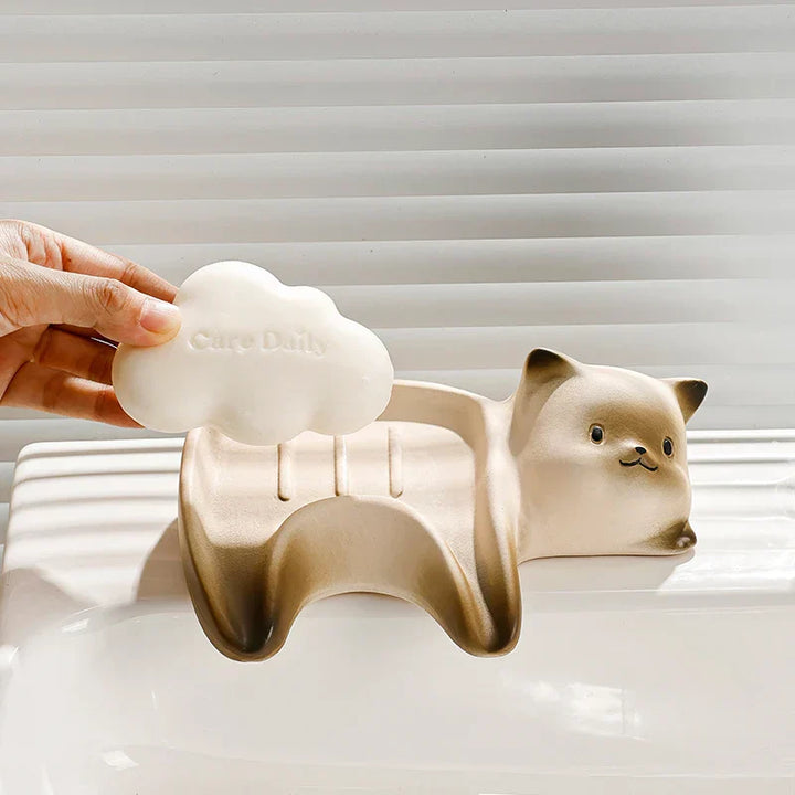 BowLift | Lazy Cat Ceramic Soap Holder