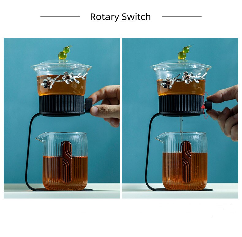 BowLift | Ancient Mystery Leaf Glass Teapot