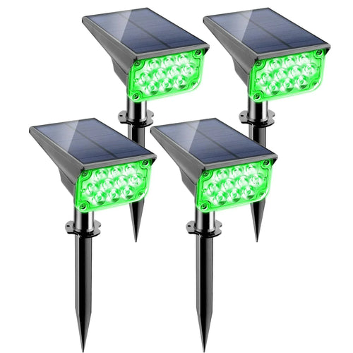 BowLift | Solar Garden Spotlight LumiRay Set 4 | IP65 Waterproof | Automatic Twilight Sensor | LED Landscape Lighting