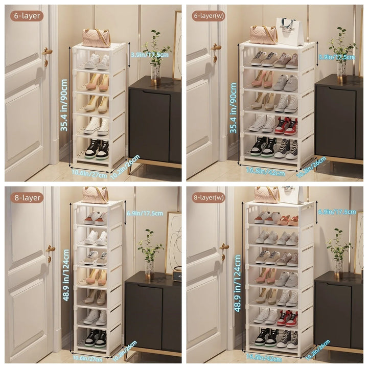 BowLift | Space-Saving Metal Frame Shoe Rack with 6/8 Layers – Liora