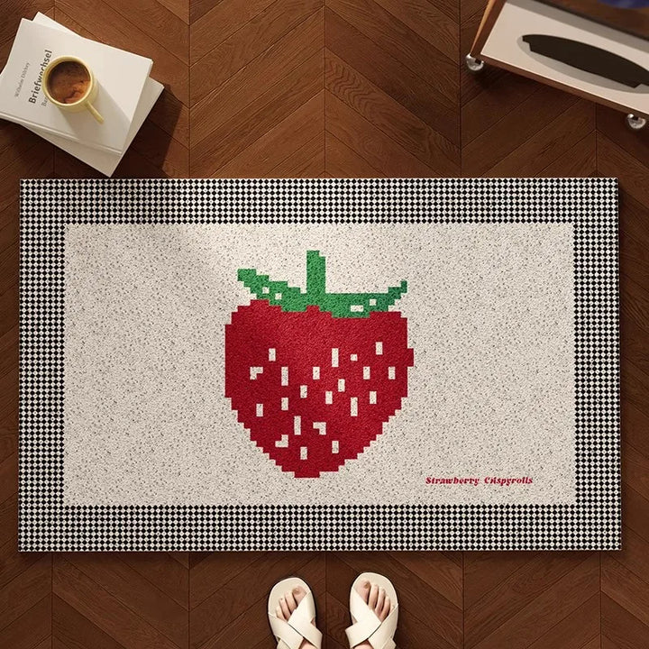 PVC Strawberry Welcome Doormat – Anti-Dust & Anti-Slip | Bowlift