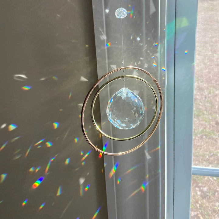 BowLift | Sun catcher LumiAmor | Crystal pendant with rainbow effect | Romantic gift with message