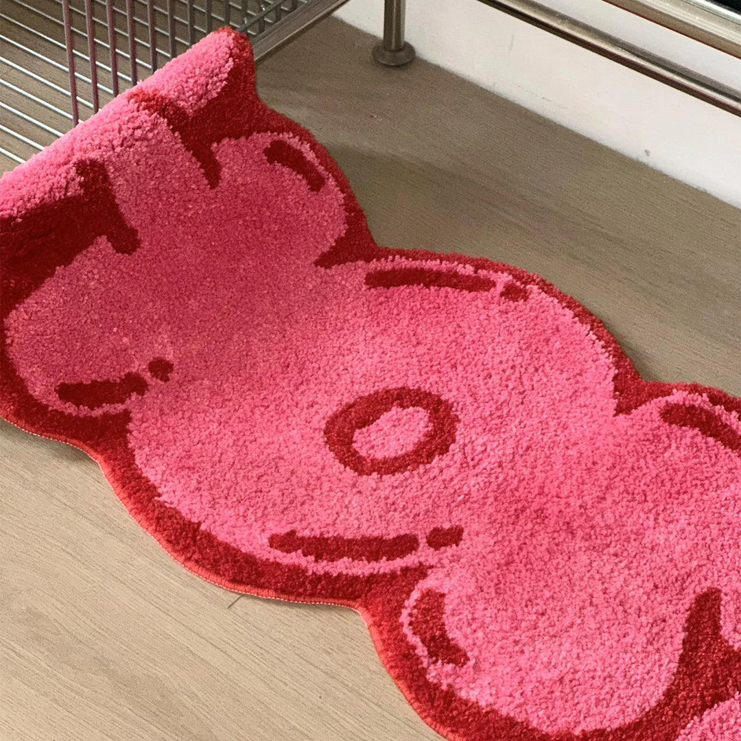 Pink Tufted "HOME" Balloon Font Rug | Bowlift