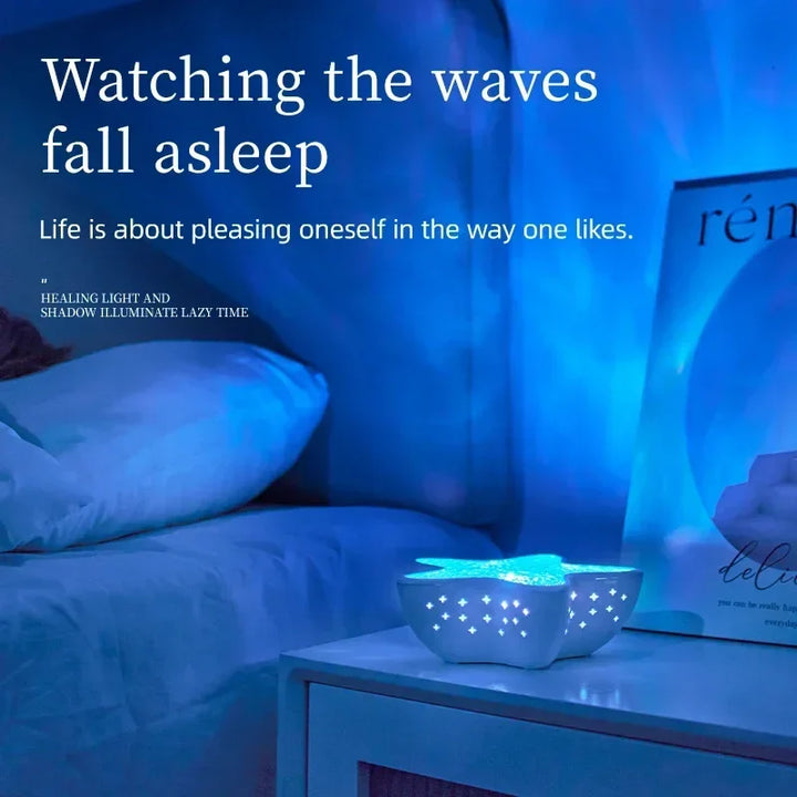BowLift | MARILUX Star Sea Projector Lamp | 7 Colors | Ocean Waves & Aurora Effect | Starfish Design