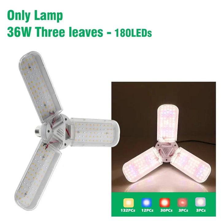 BowLift | Floriva Plant Lamp | Foldable Wing Design | Full Spectrum LED | 24W 36W 48W | E27 Socket