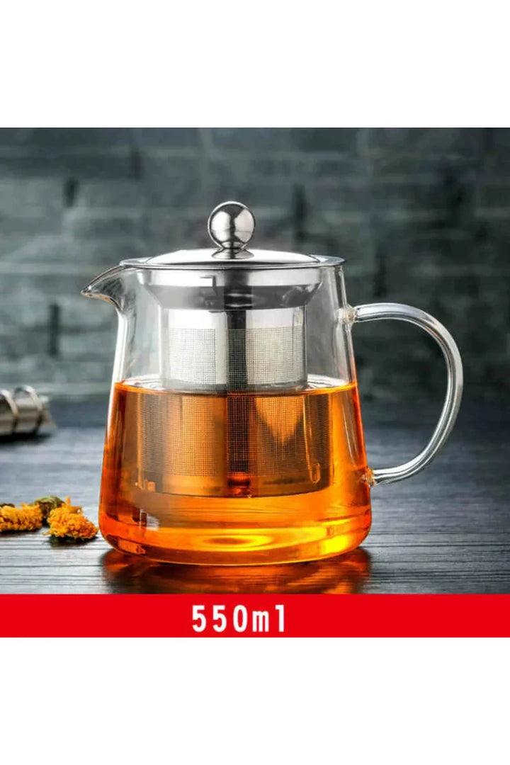 BowLift | Stainless Steel Infuser Glass Teapot