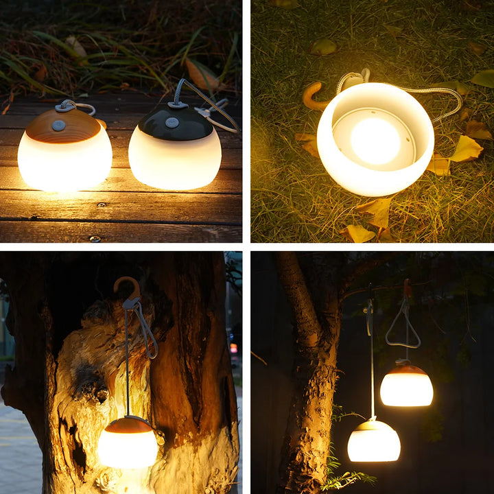 Retro Rechargeable Camping Lamp with USB Bowlift