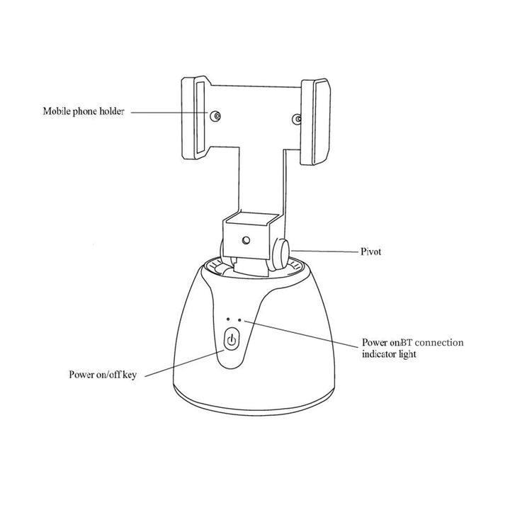 BowLift | 360 Auto Face Tracking Rotating Wireless Bluetooth Phone Holder