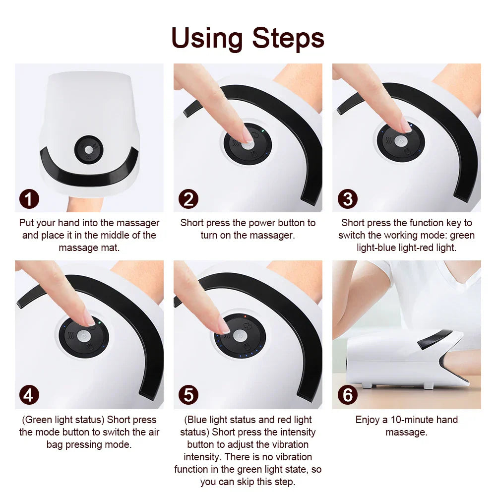 BowLift | Hot Compress Electric Triple Mode Ergonomic Hand Massager